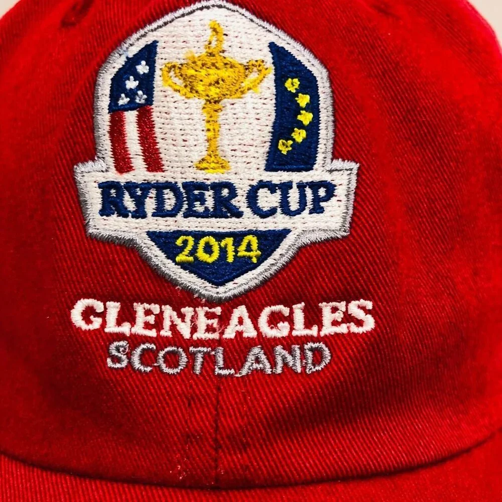 2014‎ Ryder Cup Golf Hat Red Embroider Gleneagles Scotland AHead Vintage Classic
